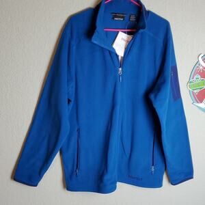 NWT Marmot Polartec Reactor Fleece Jacket XL Blue Sapphire